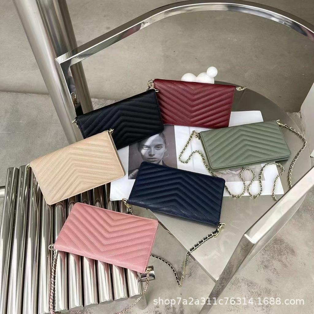 Мини Женские Сумки Кроссбоди из Натуральной Кожи Икры Плетеные Цепи Маленькая Сумка на Плечо Брендовый Стиль Стеганая Сумка Кошелек Без Логотипа