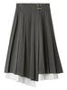 Плиссированная многослойная юбка миди SWFS255101GRY0