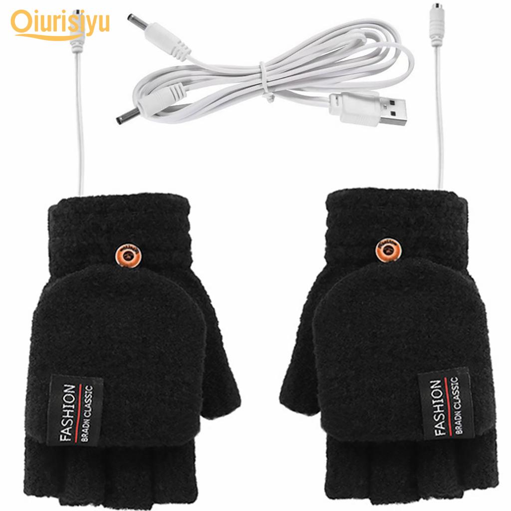 Зимние перчатки из акрилового волокна унисекс с электрическим USB-подогревом