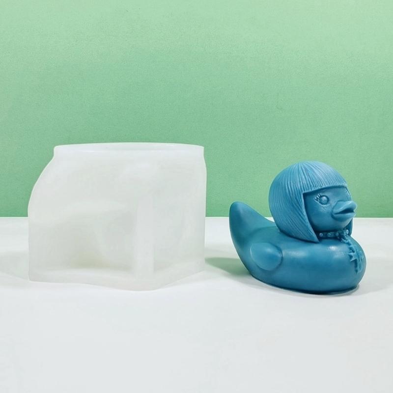 3D Силиконовая форма для свечей в виде утки, Животное, Гипсовая форма для мыла, Поделки, Изготовление ароматических свечей, Формы из смолы, Украшения для дома