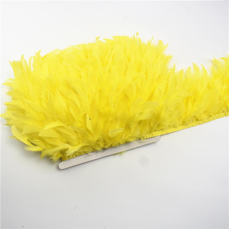 10Meters Turkey Feathers Trim Fringe Ribbon Feather On Tape Flecos Sewing Trimmings Fringe for Clothes Dress Wedding Decoration