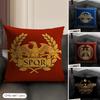 Золотой Императорский Орел Рим Spqr Наволочка Натуральный Лен Органическая Ткань Двусторонняя Печать Диван Домашний Декор Подарок Наволочка