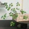 Комнатное зеленое растение для офиса, ветки искусственной зелени, стебли с листьями из искусственного шелка в вазе, реалистичный декор для вечеринки, дома, фальшивые свисающие лианы для свадьбы