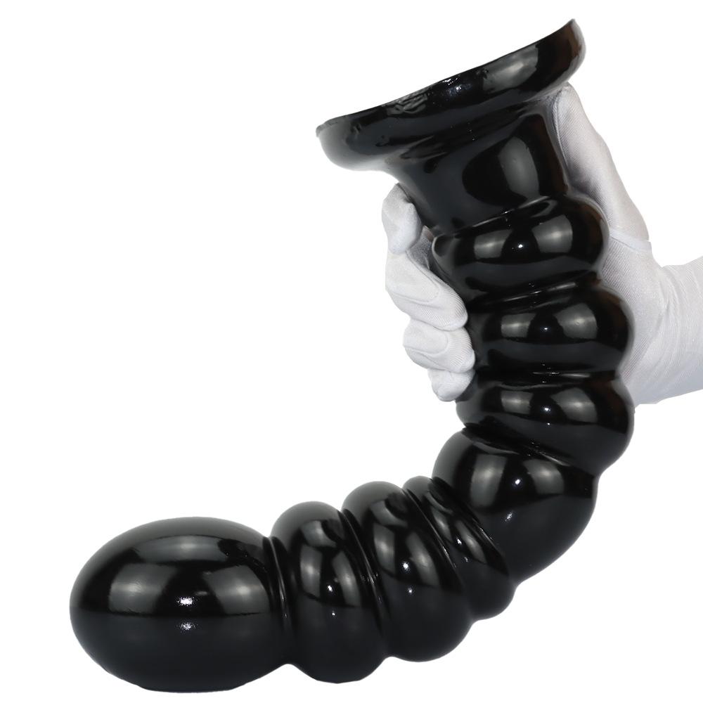 Extra Large Beaded Anal Plug with Suction Cup - Soft Thick Butt Plug for Men Women, Stretching Backdoor Adult Toy