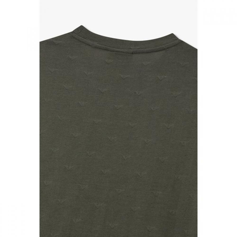 Emporio Armani 26 S S Men S CoTTon T ShirT wiTh repeaTed Eagle Logo A516126023