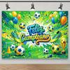 Football Sports Balloon Ribbon Themed Banner Decoration Background Children's Birthday Party Decoration Photography Background