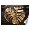 Wallpaper Monstera Leaf Gold Shiny Abstract