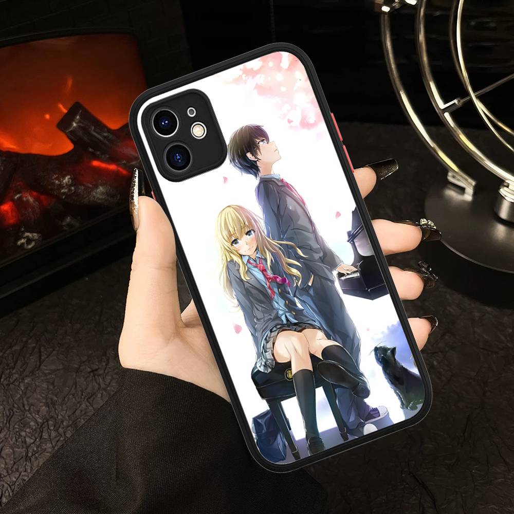 Your Lie In April For IPhone 16 15 14 Plus 13 12 11 Pro Max X XS MAX Translucent Matte Shockproof Cover