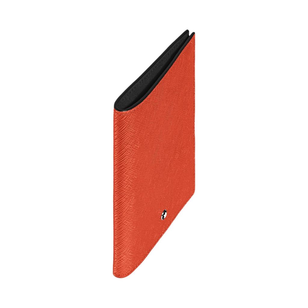 Montblanc Artisan Series Hexagonal White Star Logo Leather Passport Holder Unisex Passport Holder Orange MB221356