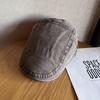 Washed Water Classic Cotton Beret Hat With Sunshade And Breathable Design