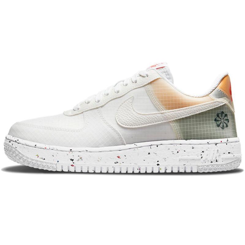 Nike Air Force 1 Low Crater White Orange Sneakers DH2521-100
