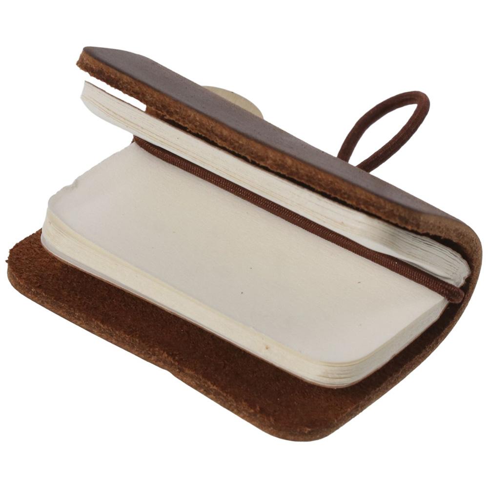 Журнальный блокнот для путешественников с кожаным чехлом и ремешком, карманный дневник, крошечный миниатюрный блокнот