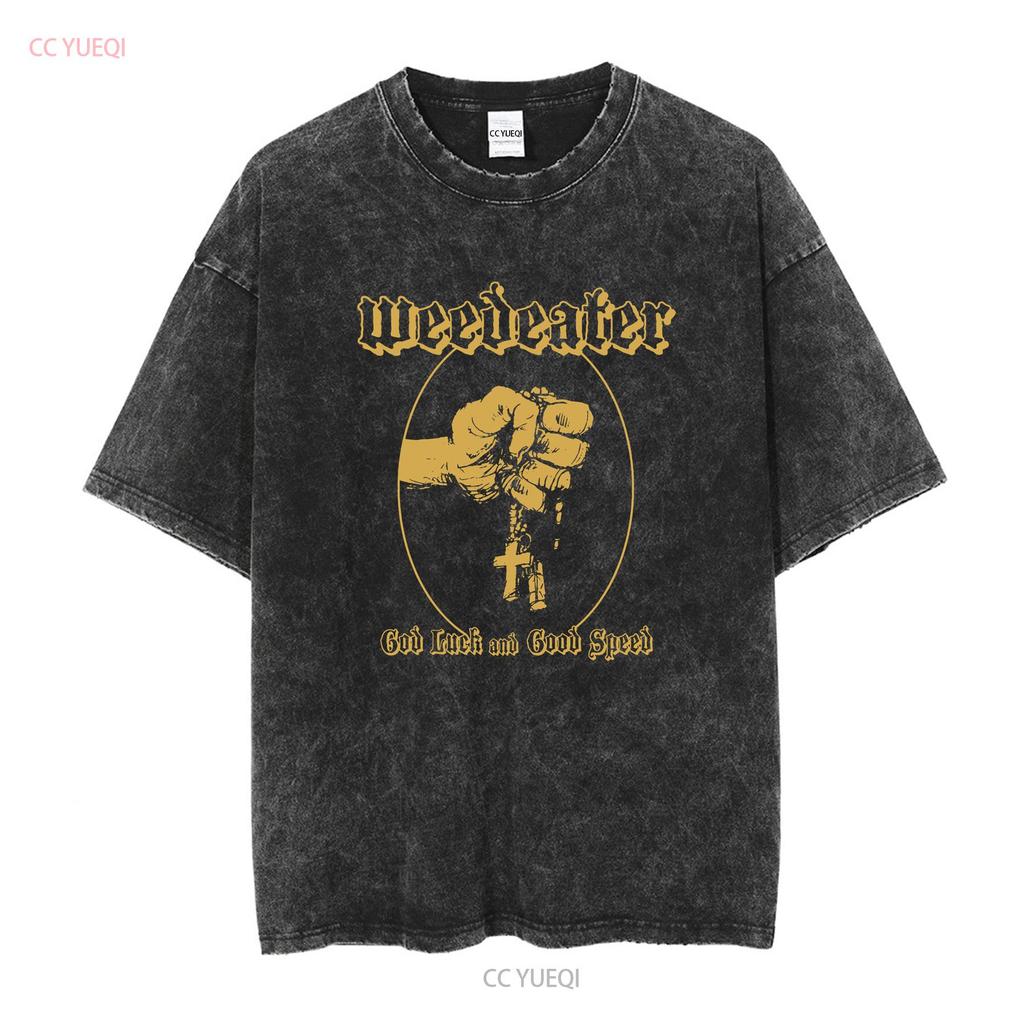 Футболка Weedeater band God Luck And Good Speed Все размеры MI210 винтажная стираная модная мягкая уличная с принтом дышащая