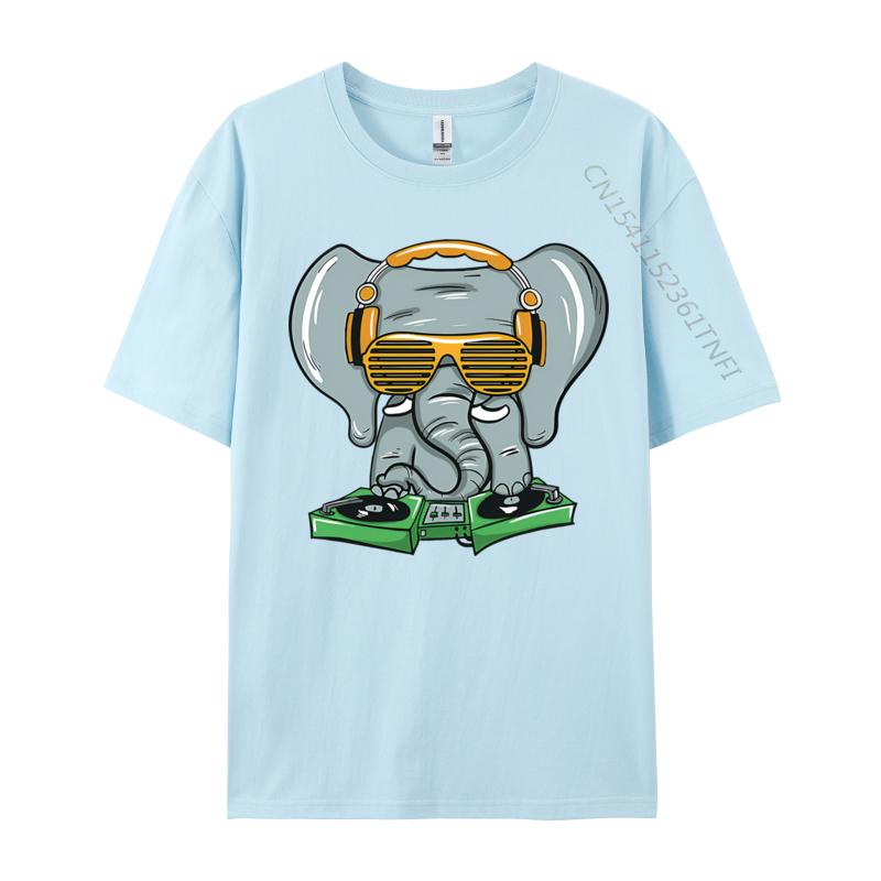 Unisex Tshirt Dj Elephant House Tshirts Vintage Tee Shirts Unisex ONeck Pure Cotton Tshirts Unisex Oversized Tops