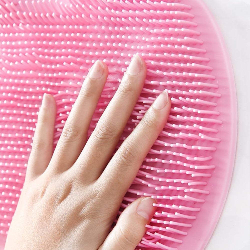 Suction Cup Back Scrubbing Pads Silicone Body Cleaning Tool Lazy Foot Pads Household