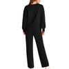 Women's Sports Suit: Solid Color Pullover, Drawstring Straight-leg Sweatpants, Women's Two-piece Casual Suit