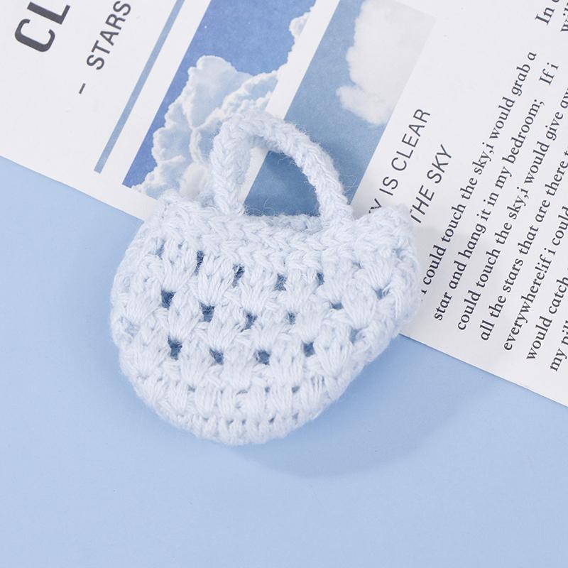 Милая мини-кукла с полой маленькой сумкой, аксессуары для вязания крючком из шерсти, кукла из хлопка, украшение BJD