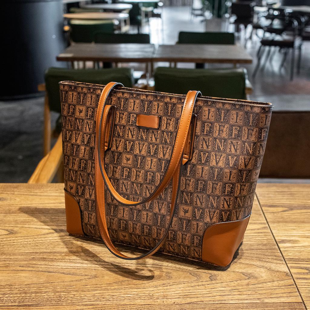 Новая универсальная модная сумка, дизайнерская простая повседневная женская сумка через плечо в стиле ретро, высококачественные сумки-тоут большой емкости