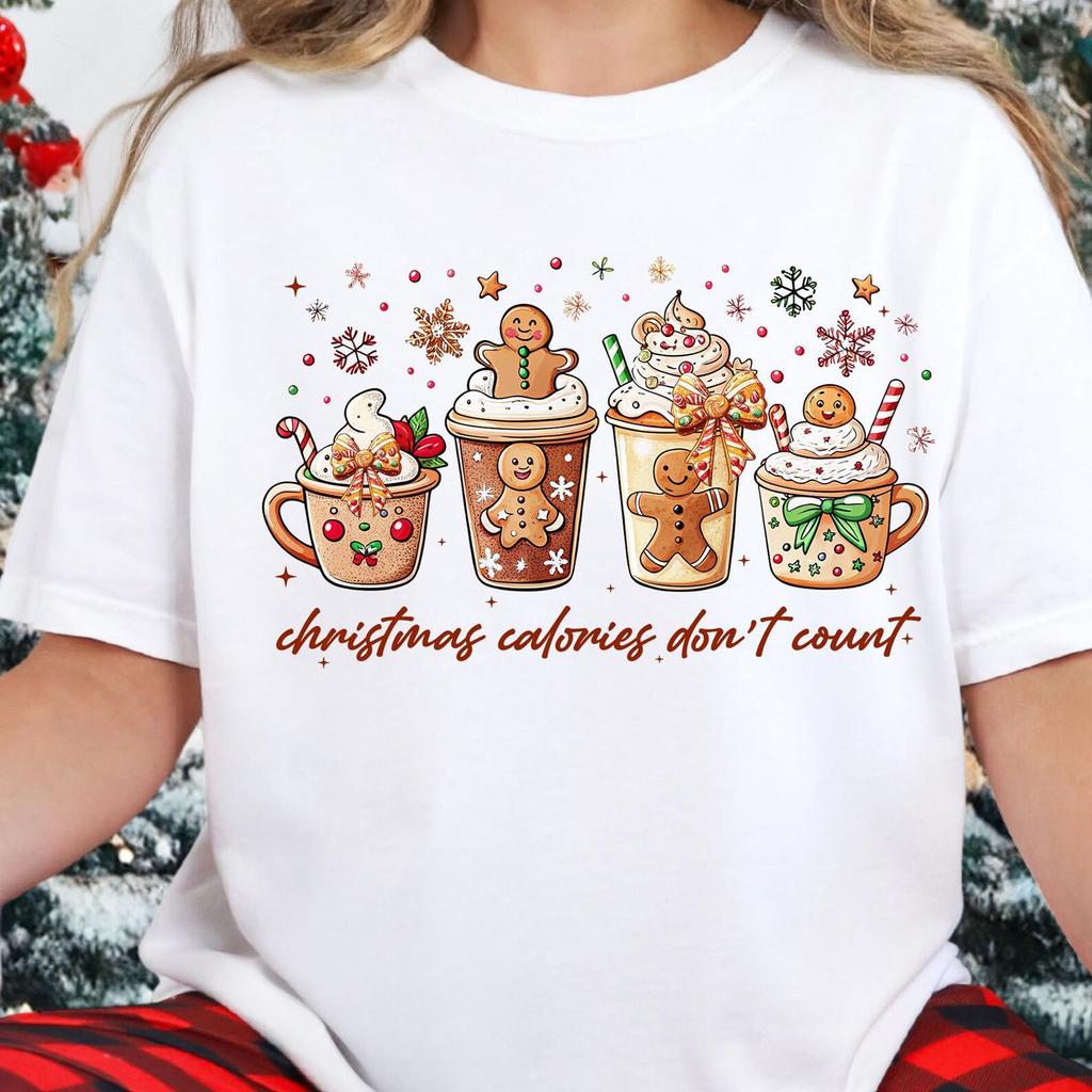 Christmas Calories Don’t Count T-Shirt, Holiday Festive Tee