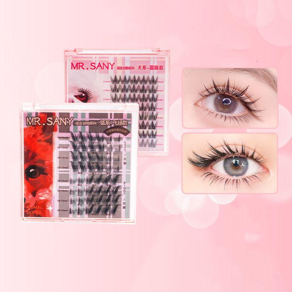 Lovable Segmented False Eyelash Manga Glue Free False Eyelashes Sweet Self-adhesive Lashes Makeup