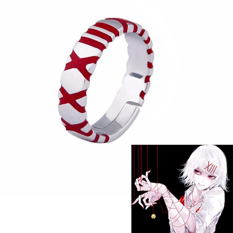 Аниме Cos Tokyo Ghoul Boy Регулируемое кольцо на палец для женщин и мужчин Косплей Ювелирные изделия