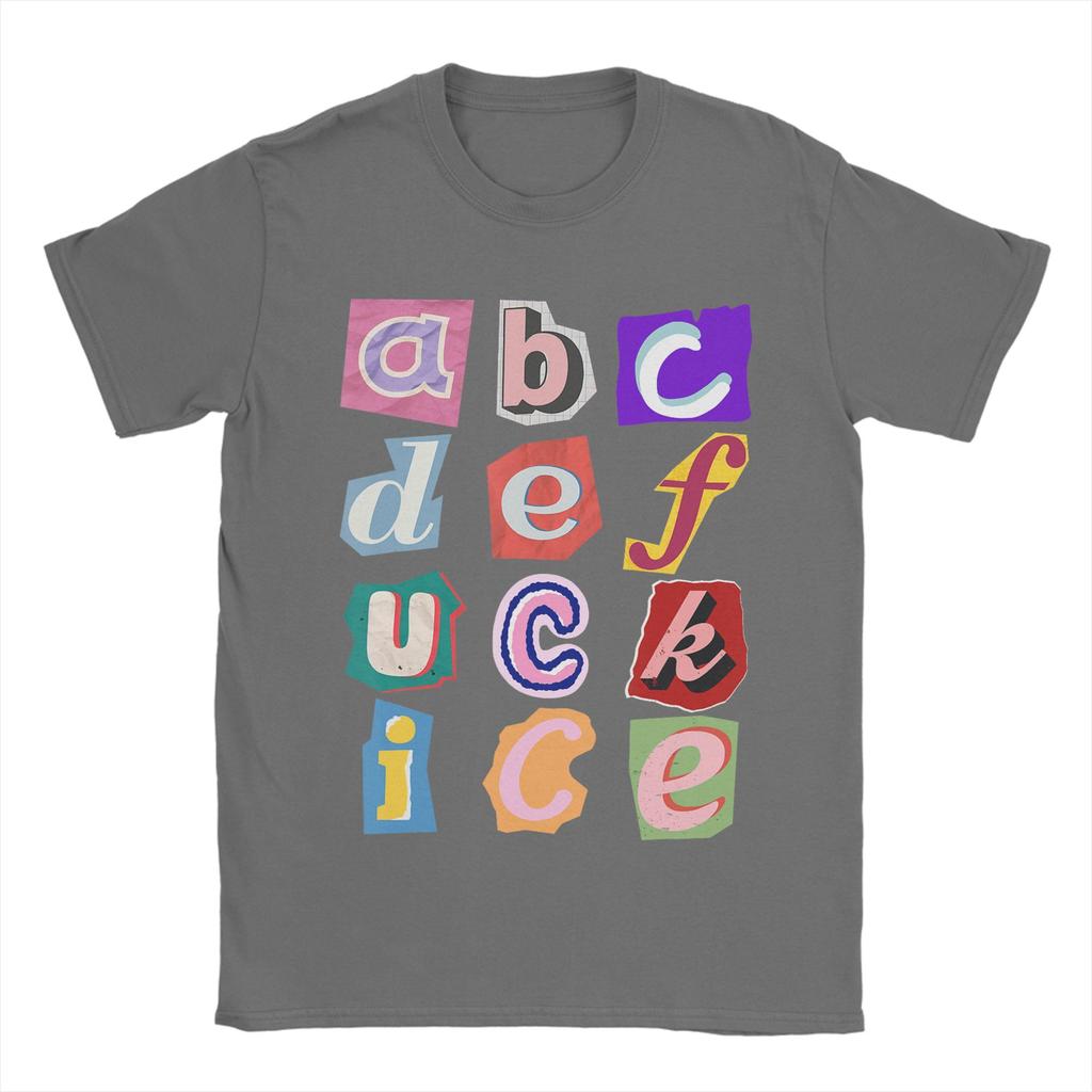 Унисекс Abcdefuckice Смешная Ледяная Футболка Хлопковые Топы Повседневная Футболка с Коротким Рукавом с Круглым Вырезом XL XL XL Футболка