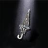 Fashion Exquisite Umbrella Crystal Brooches Pins Design Simple Creative Badges Suit Coat Accessories Jewelry Lady Elegant Pins
