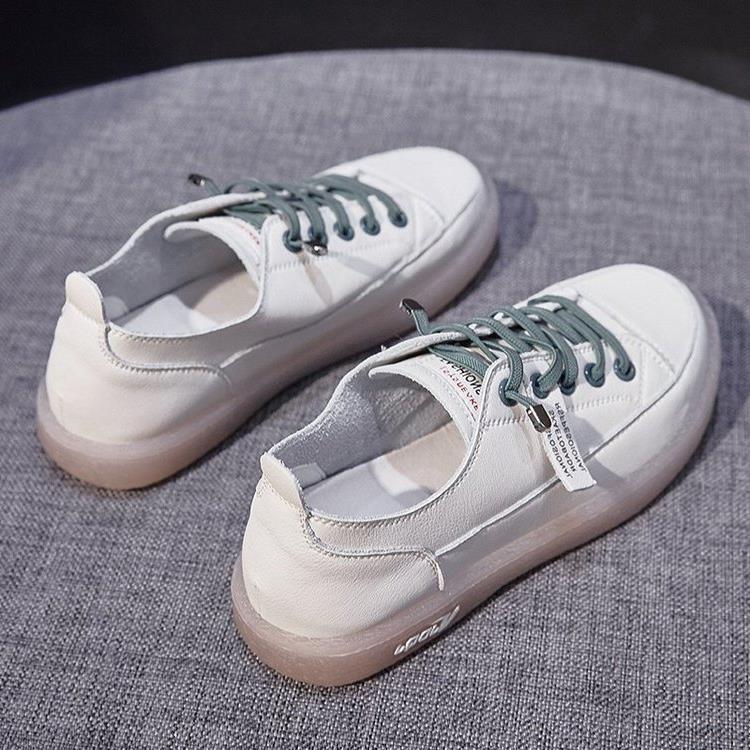 Женские белые туфли из натуральной кожи, женские весенние студенческие универсальные повседневные туфли с сухожильной подошвой на плоской подошве