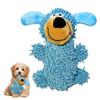 Squeaky Dog Toy Plush Stuffed Mop Dog Chew Toy Interactive Puppy Teething Toy for Small Medium Large Dogs
