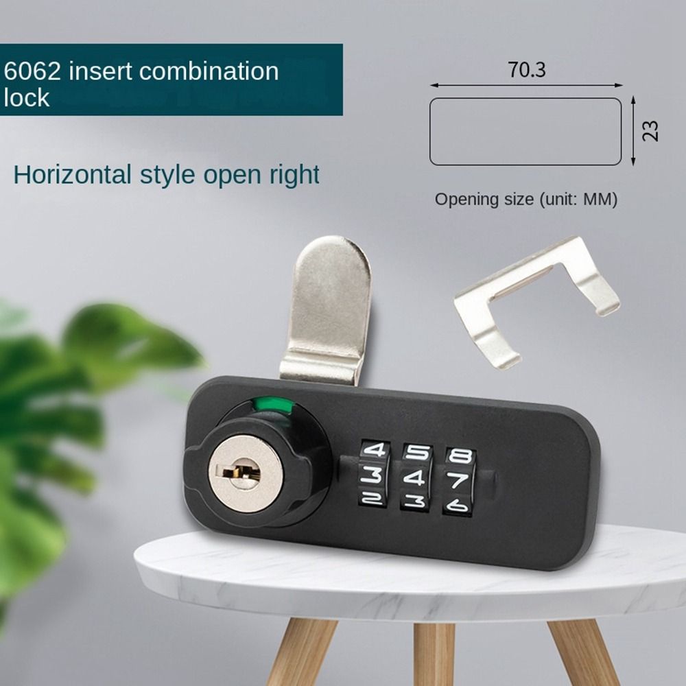 New Zinc Alloy Password Lock 3 Digital Code Anti-theft Combination Lock Security Hardware Drawer Lock Cupboard Drawer