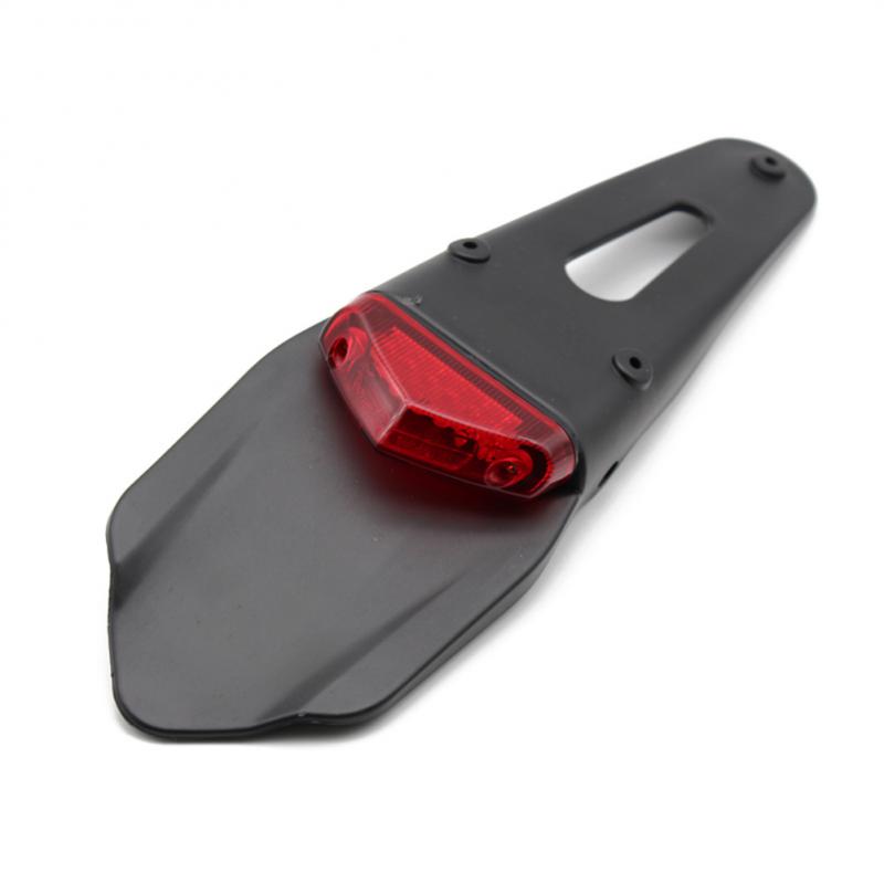 Кронштейн для номерного знака на заднее крыло мотоцикла с 12 В светодиодным задним фонарем, стоп-сигналом, универсальным для внедорожного эндуро-байка