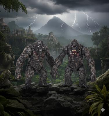 Кинг Конг King Kong Godzilla vs Kong, кинг конг игрушка, игрушка кинг конг, фигурки 9 см 2шт
