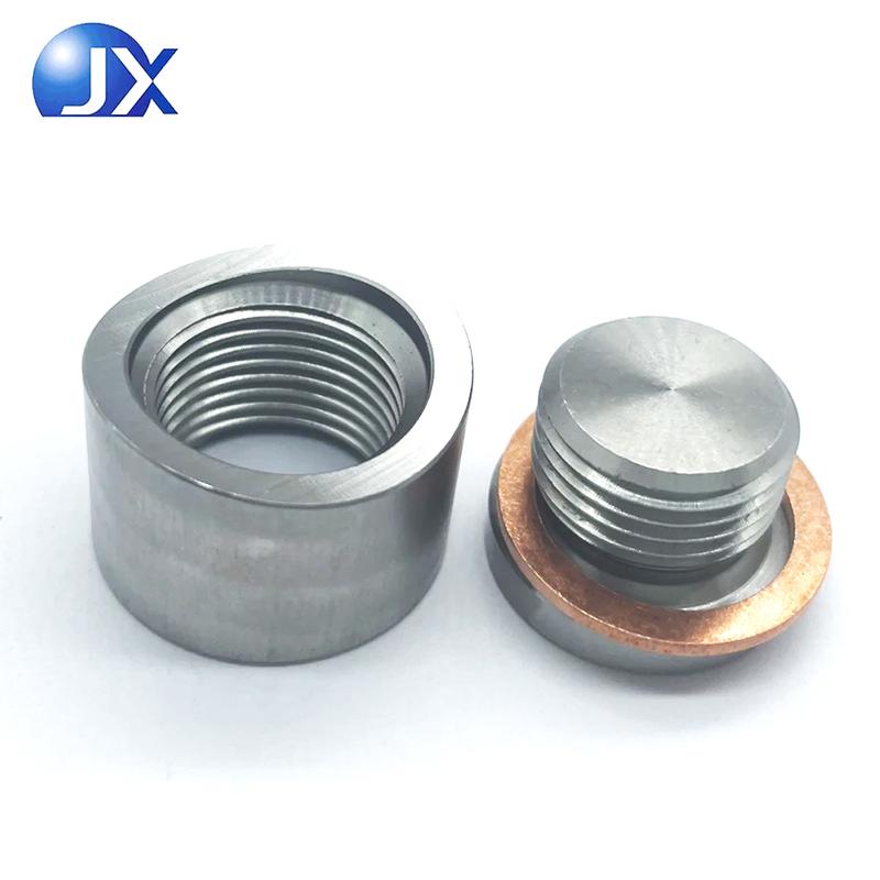 O2 Sensor Bung Weld in Adapter M18x1 5 Thread Stainless Steel Notched Style Car Accessory