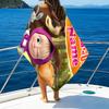 1pc Masha and the Bear2 Beach Towel with Custom Name, Beach/Swimming/Bath/Picnic/Camping Towel, Suitable for Seaside Beaches