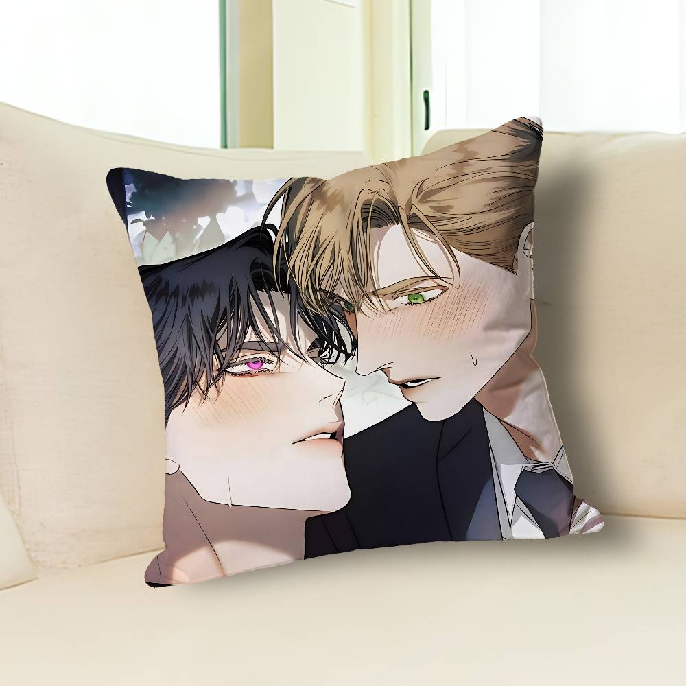 Подушки с принтами Webtoons Kiss Me If You Can для Спальни Гостиной Дивана Домашний Декор Полиэстеровая Наволочка на Подушку на Молнии
