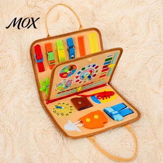 Toddler Educational Gifts for Birthday Felt Learning Board Toddlers, Multi-module Montessori Toys, Activity Portable Fine Motor Skills Development