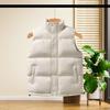 Мужской пуховый жилет Yousheng с карманами, воротником-стойкой, без рукавов, на молнии, осенне-зимний, хлопковый, жилет для холодной погоды, пальто