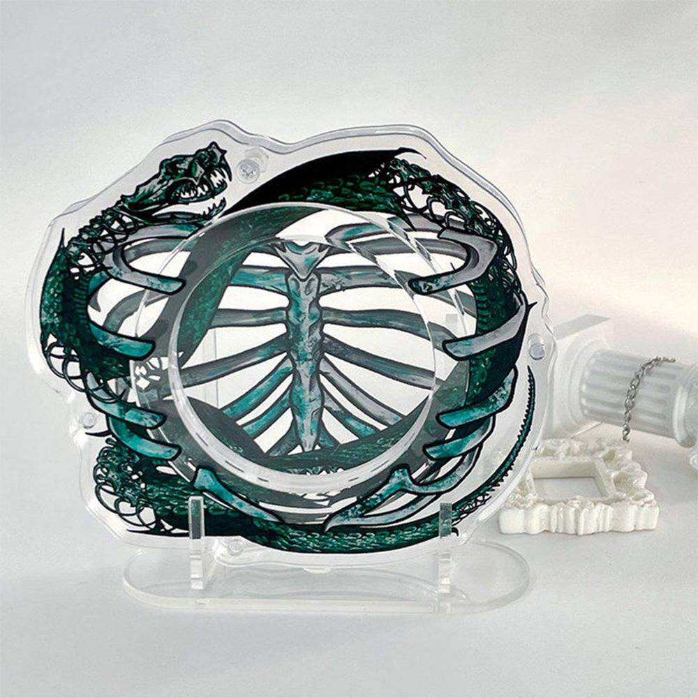 Новая Акриловая Фоторамка 58/75 мм, Защита Значка, Фоторамка в Готическом Стиле и Змея, Декорация, Рамка для Хранения и Демонстрации