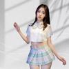 Sexy Campus JK Uniform College Seduction Pure Lust Tight Ultra Short Pleated Skirt Suit Sexy Lingerie
