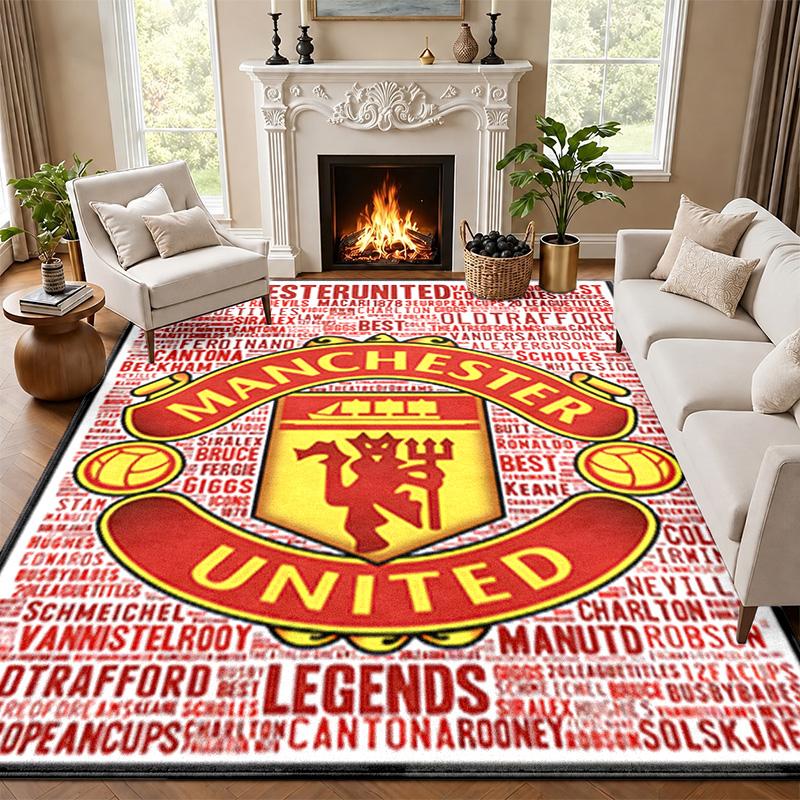 FC Manchester Carpet Door Mat for Living Room or Bedroom Protective Mat Under Chair Office Decoration Christmas Gift Birthday Present