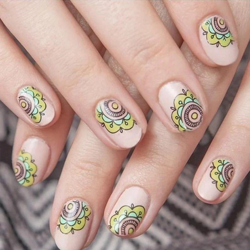 Пластина для стемпинга нейл-арта Пейсли Пластина с изображением печати Дамаск Пластина для стемпинга нейл-арта 1 шт. Пластины для стемпинга нейл-арта