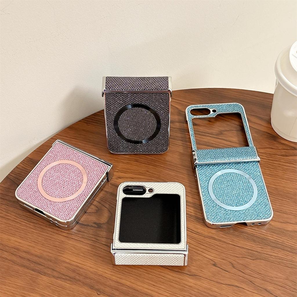 Роскошный Магнитный Чехол с Блестками для Складных Телефонов Samsung Z-Flip6/7