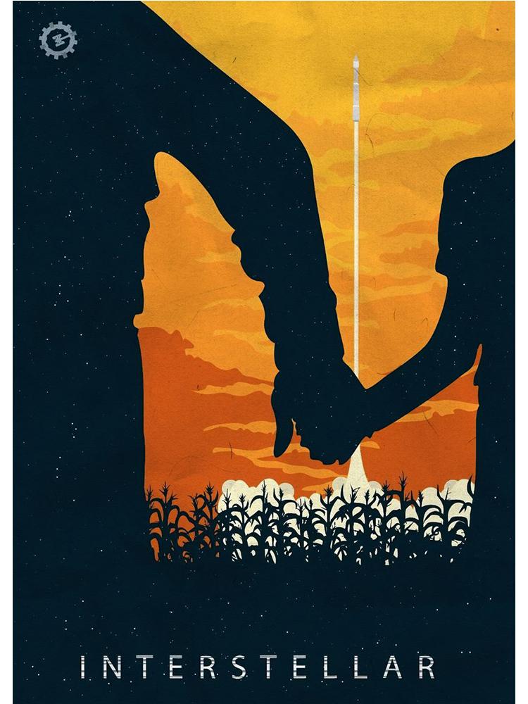 Классический научно-фантастический фильм «Интерстеллар» постер с печатью на холсте, персонажи фильма, винтажная настенная картина для гостиной, украшение дома