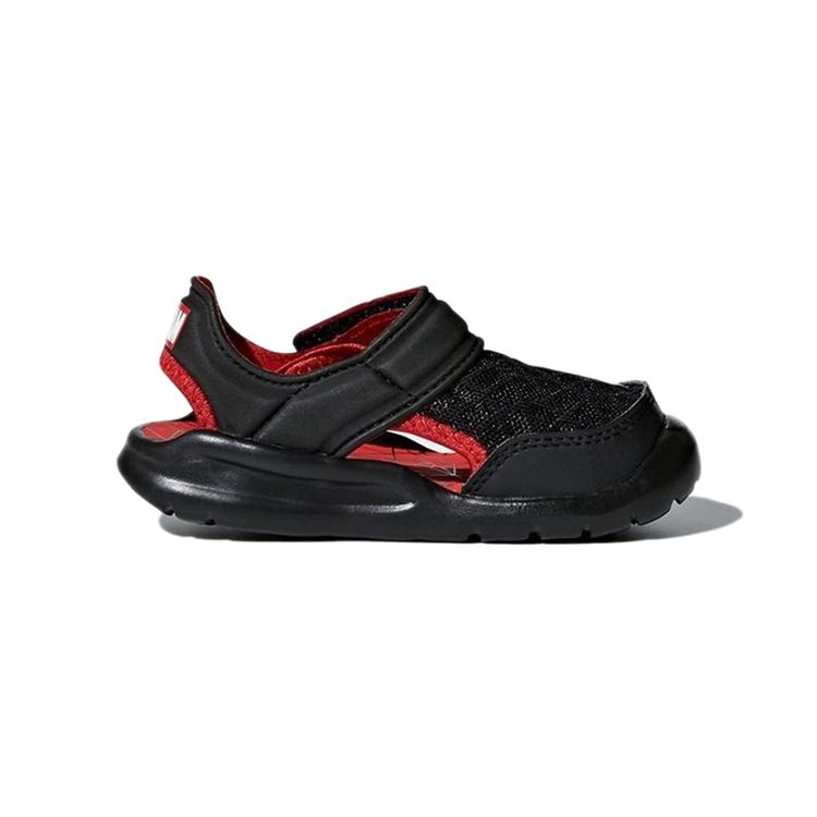 Adidas Fortaswim I Casual Comfortable Low-Top Walking Shoes Baby Shoes Black Red AC8420