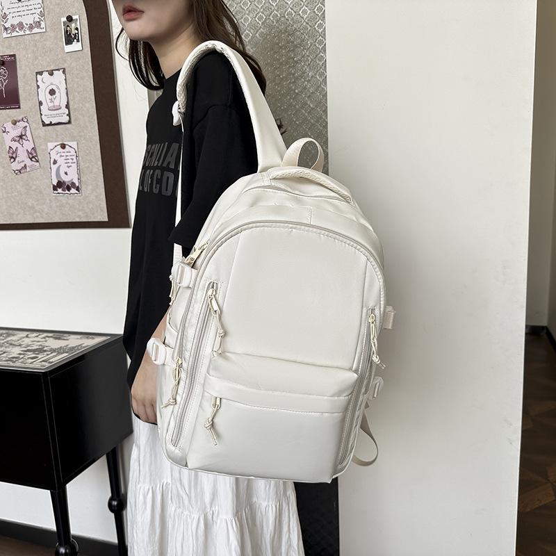 Рюкзак Lululemon с индивидуальным логотипом для студентов - Campus Style, Однотонный, Простой, Большой вместимости