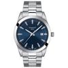 Мужские швейцарские кварцевые часы Tissot Gentleman - 40 мм, синий циферблат, браслет из нержавеющей стали, модель T127.410.11.041.00