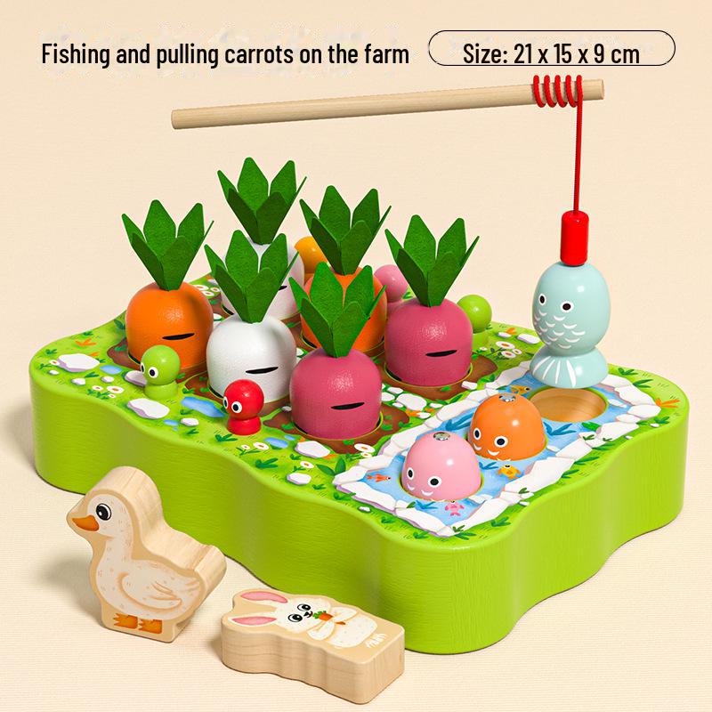 CPC Kids Магнитная игра «Рыбалка с котятами» – деревянная развивающая игрушка для тренировки концентрации