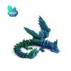 3D Printed Dragon Colorful Gem Dragon Figurines Movable Joint Rotatable Articulated Dragon Crafts Desktop Western Style Ornament