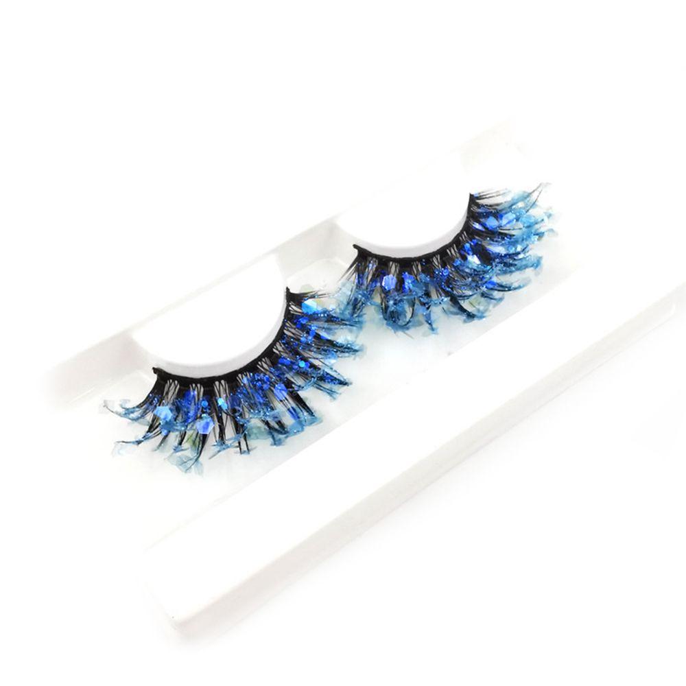 Sequins Eye Lashes Eyelashes Fluffy Dramatic False Eyelashes 3D Mink Lashes 25mm Luminous
