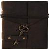 Handmade Leather Journal Diary with Belt Key Lock 200 Pages Daily Planner for Gifting 15.24 X 10.16 Cm